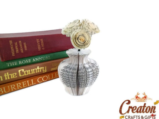 Mini Vase and Flowers Book Gift