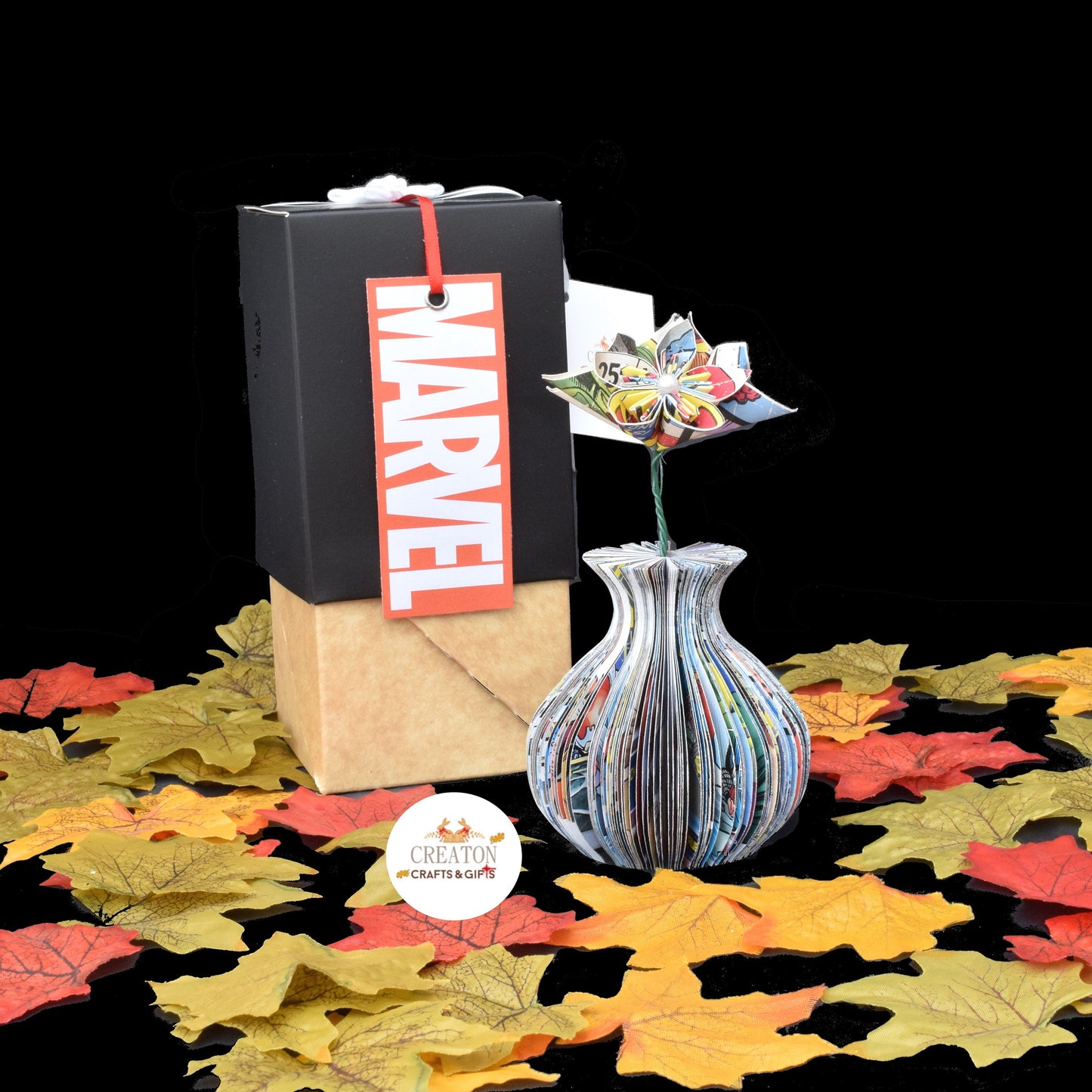 Mini Superhero Vase and Flowers Book Gift
