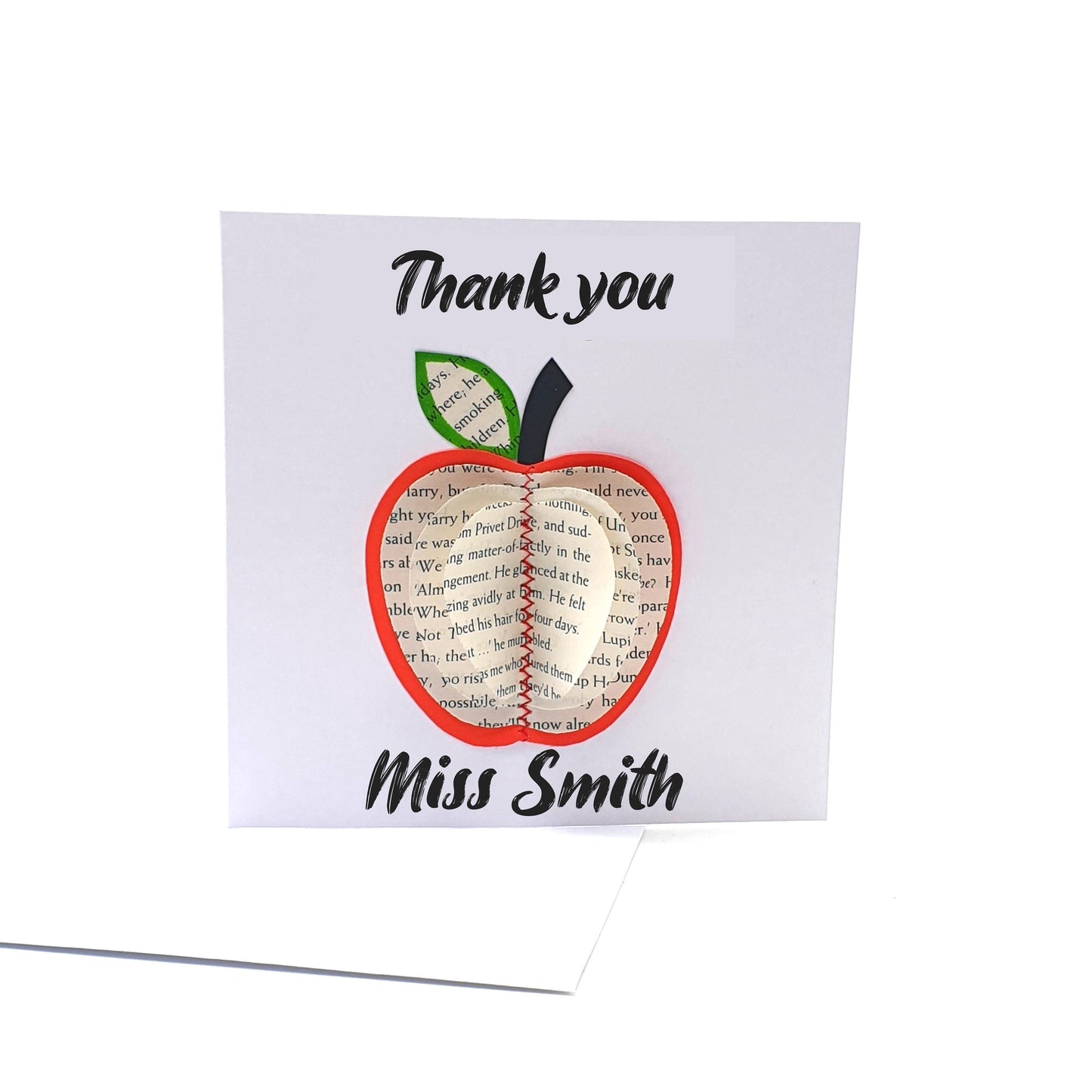 Personalised Red Apple Book Gift with Card