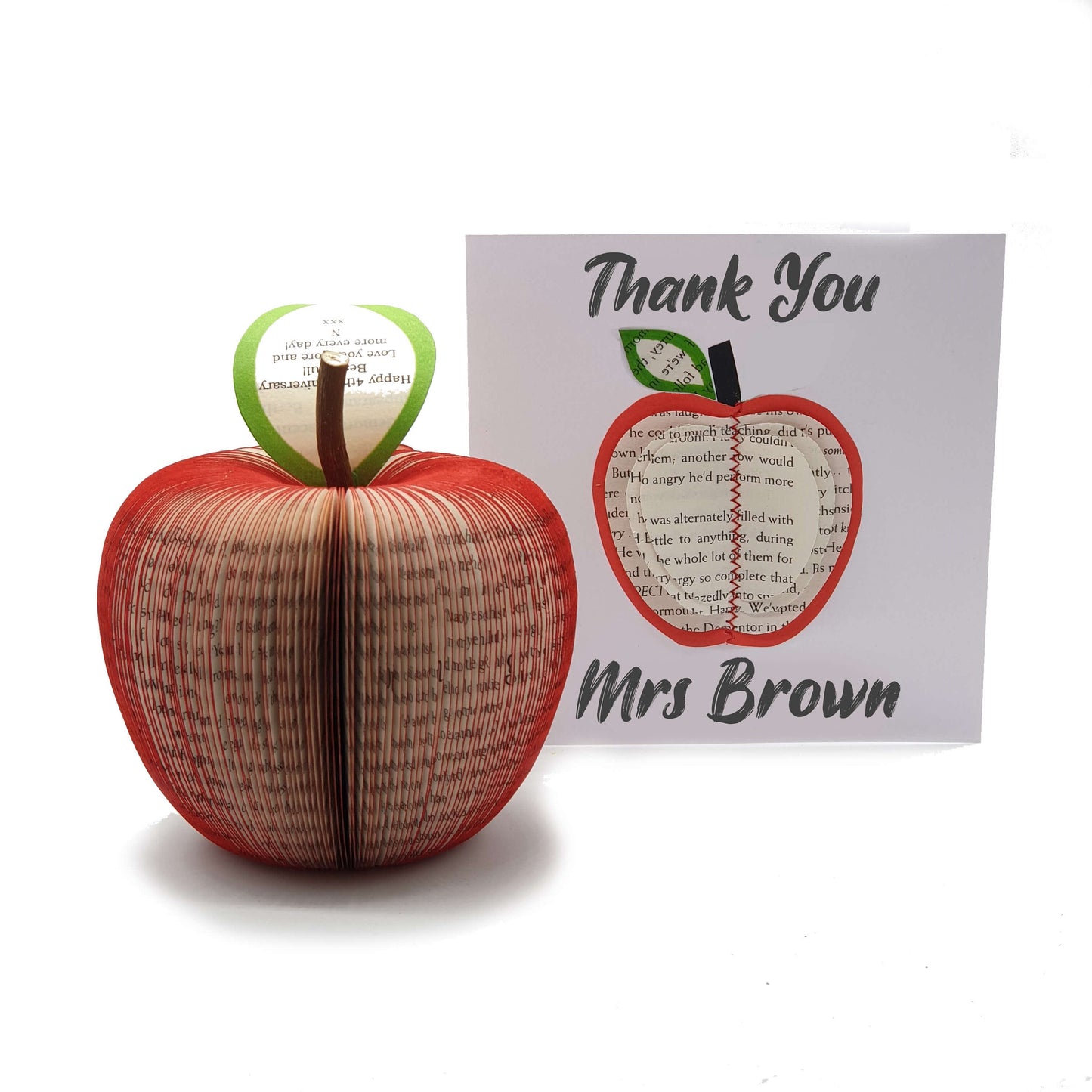 Personalised Red Apple Book Gift