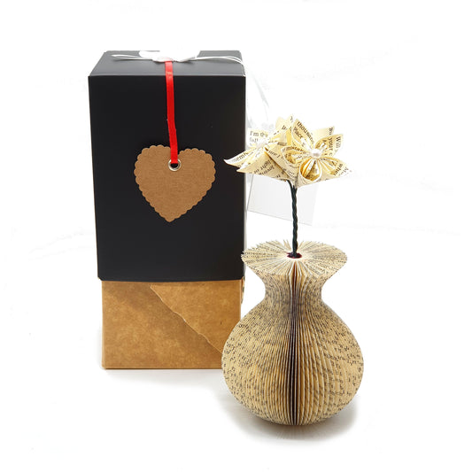 Personalised Vase and Flowers Book Gift